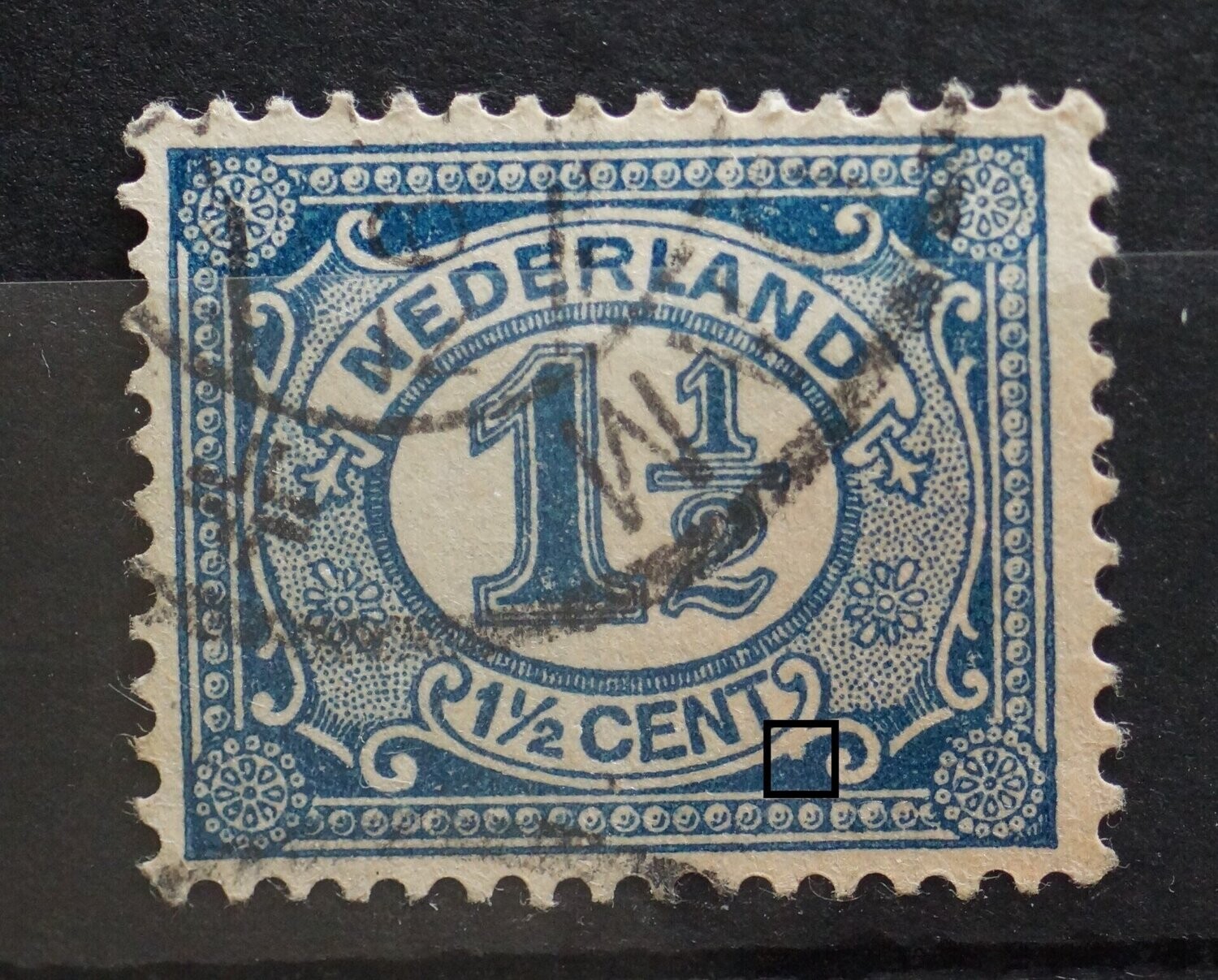 NVPH 53 - witte vlek onder T van CENT