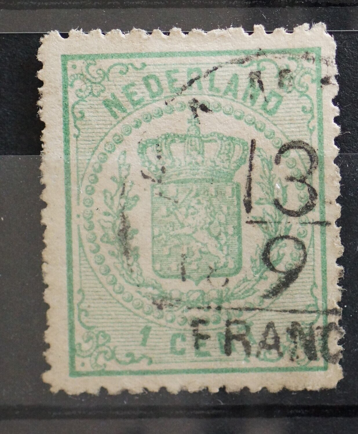 halfrondstempel Kampen op NVPH 15