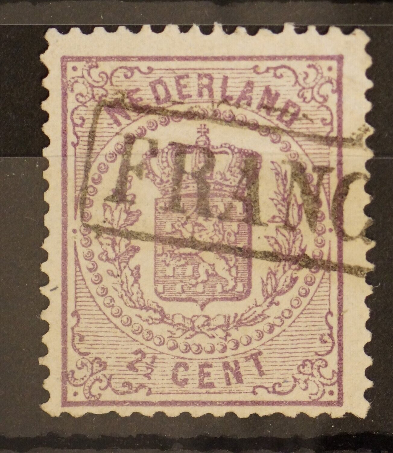 NVPH 18, stempel FRANCO in omlijsting
