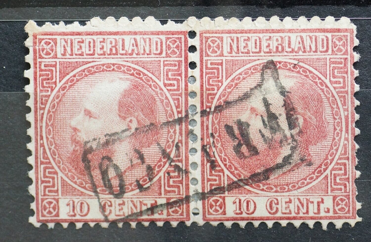 FRANCO in omlijsting op NVPH 8 (paar)