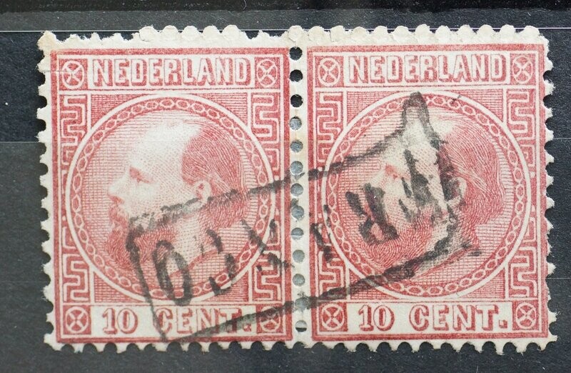 FRANCO in omlijsting op NVPH 8 (paar)