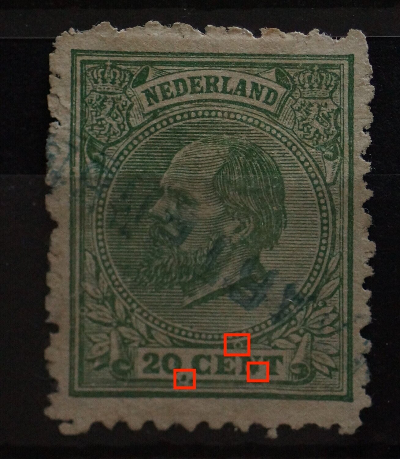 Zwartemee(r) op NVPH 24 - plaatfouten