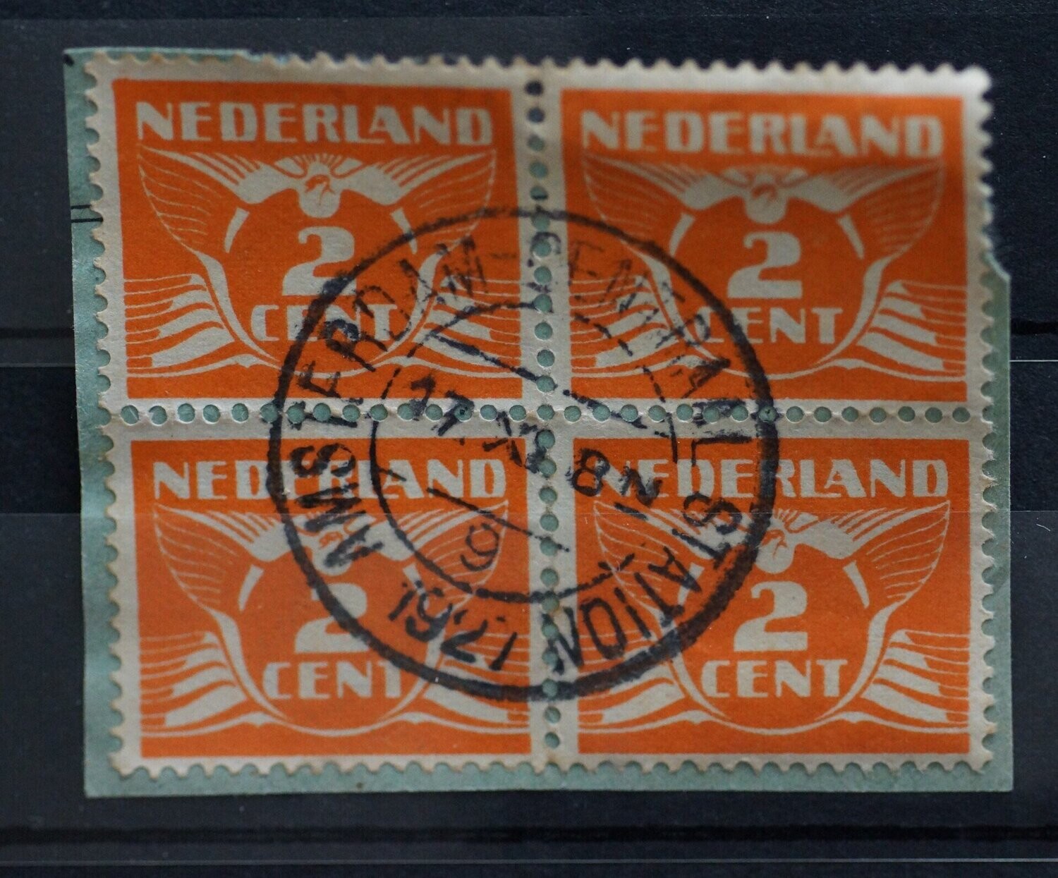 Amsterdam-Centraal Station 9 op NVPH 173 (blok)