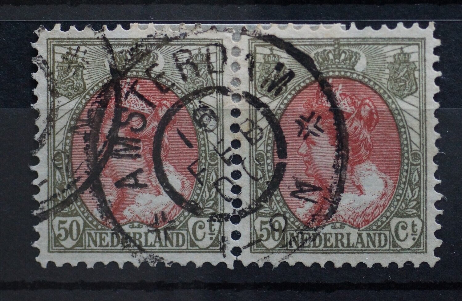 Amsterdam op NVPH 74 (paar)