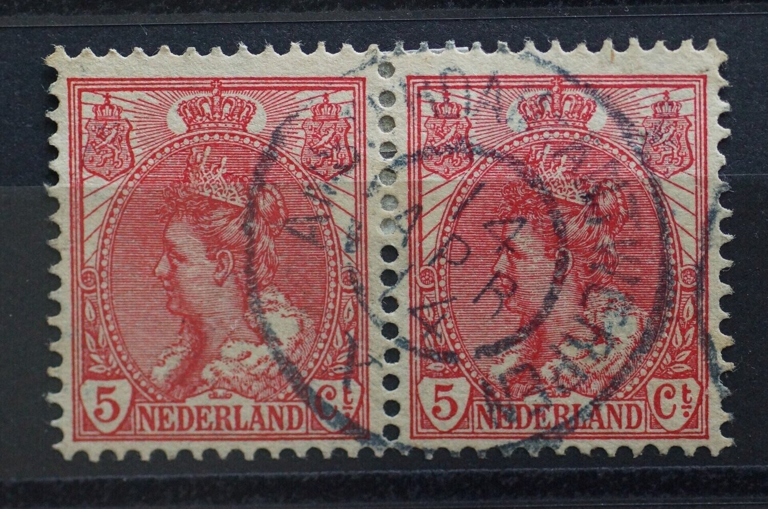 Amsterdam-Antwerpen X op NVPH 60 (paar)