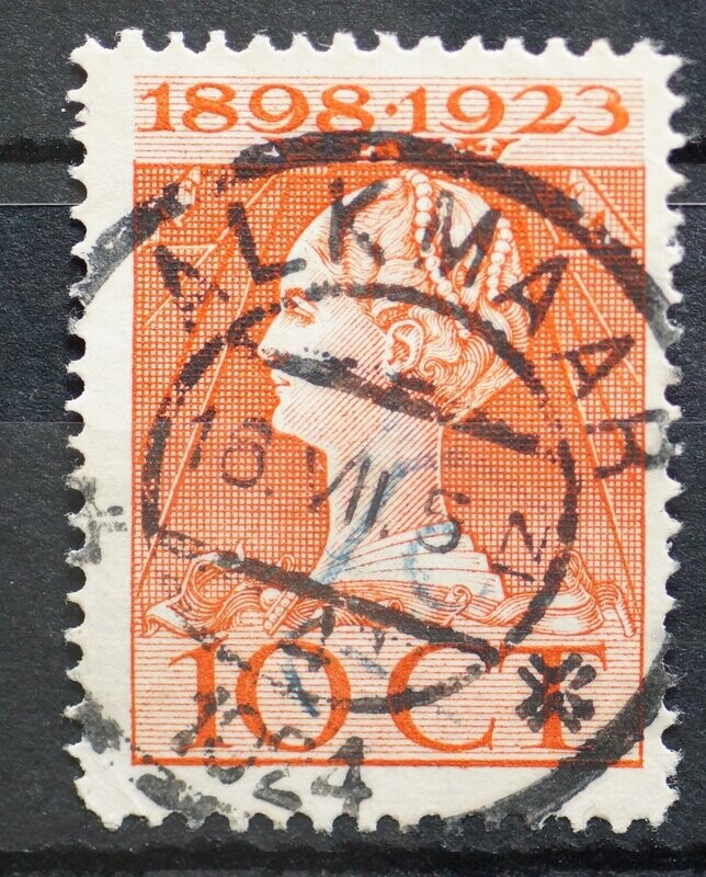 Alkmaar 4 op NVPH 124, bestellerstempel (blauw)