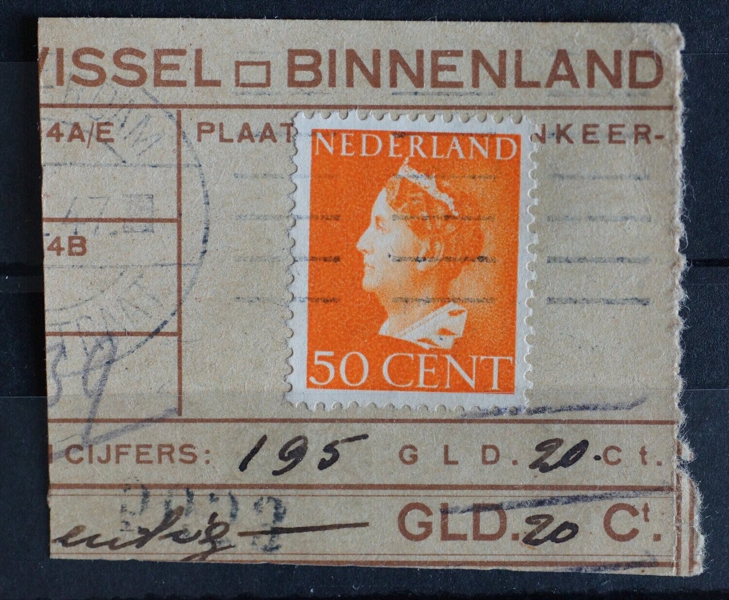 postwisselstempel Amsterdam (Borger)straat op NVPH 344