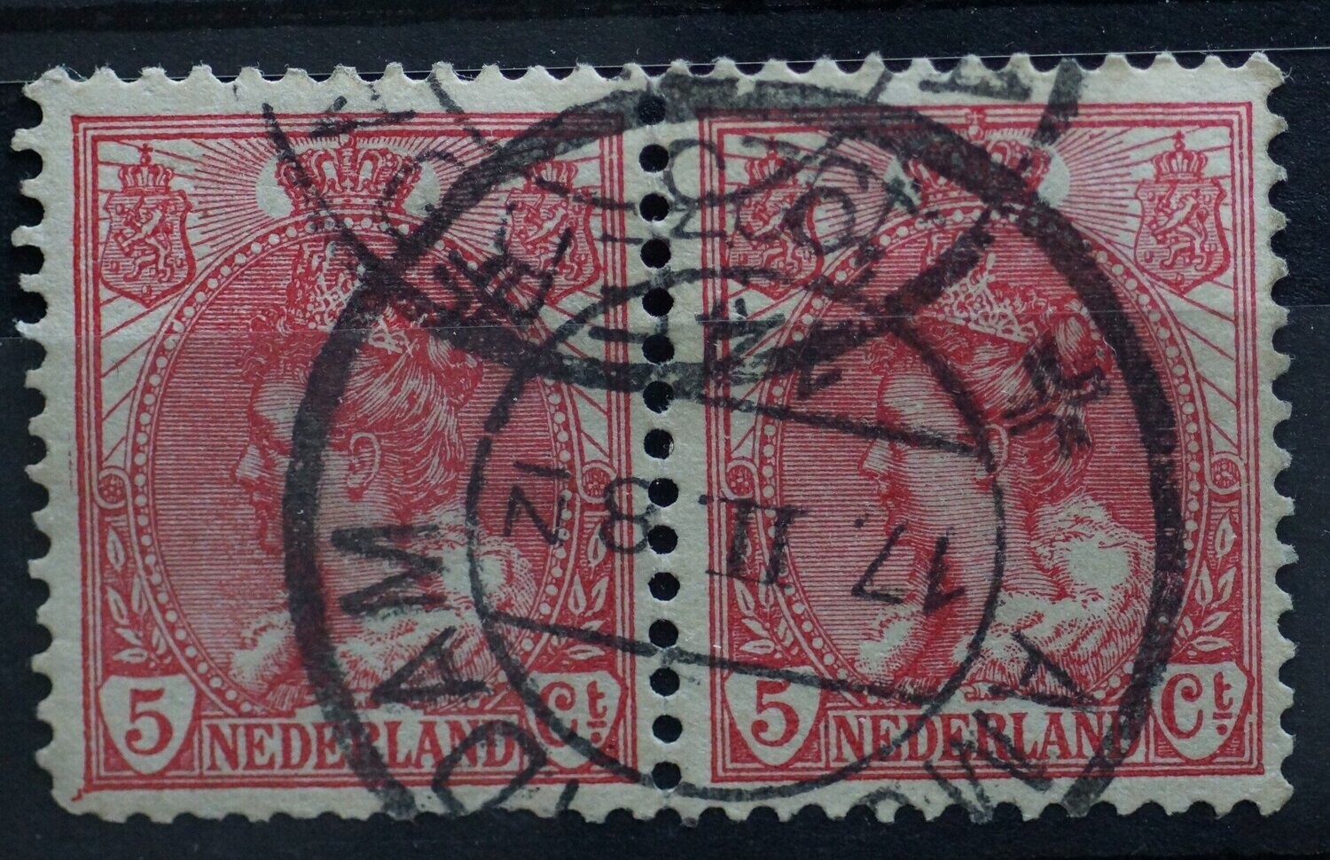 Amsterdam 14 op NVPH 60 (paar), plaatfouten