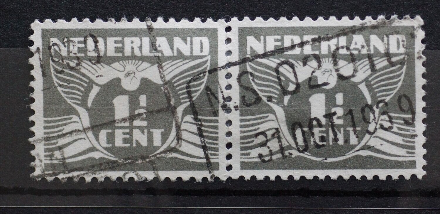 Spoorwegstempel op NVPH 172 (paar)