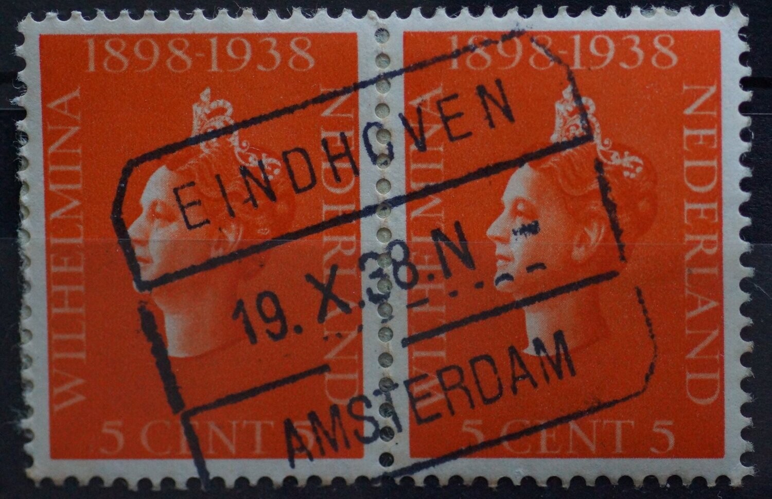 Eindhoven - Amsterdam N op NVPH 311 (paar)
