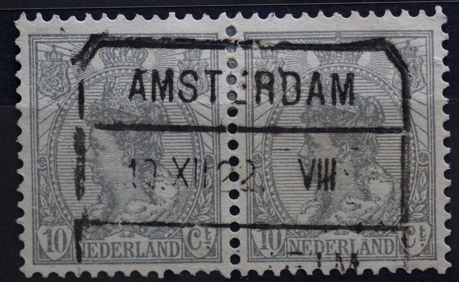 Amsterdam - Bentheim VIII op NVPH 81 (paar)
