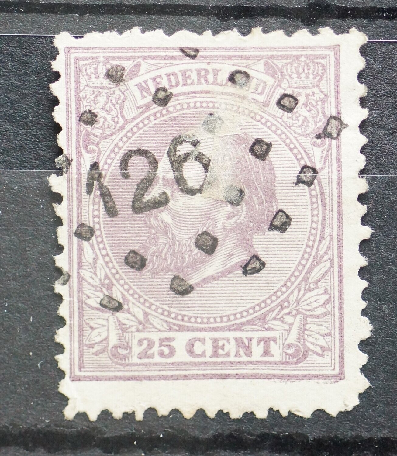 puntstempel 126 (Woudrichem) op NVPH 26 - plaatfout