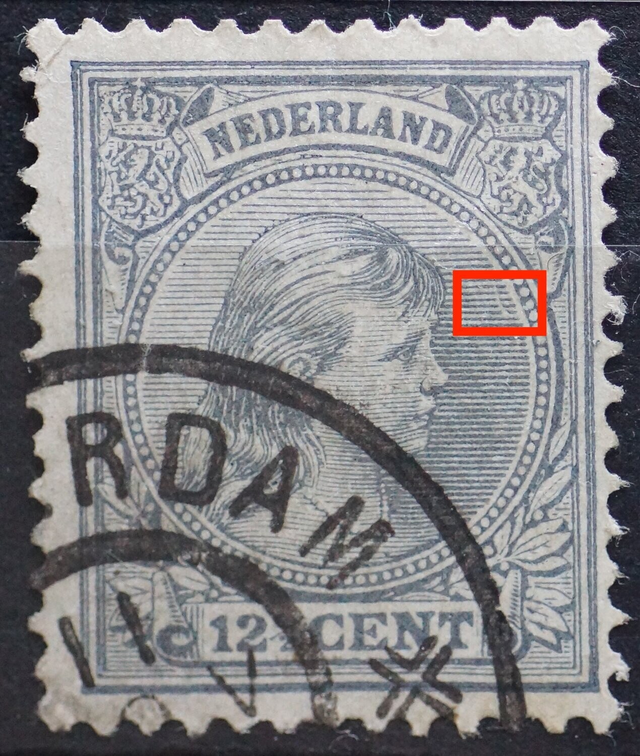 NVPH 38 - kromme kras voor gezicht