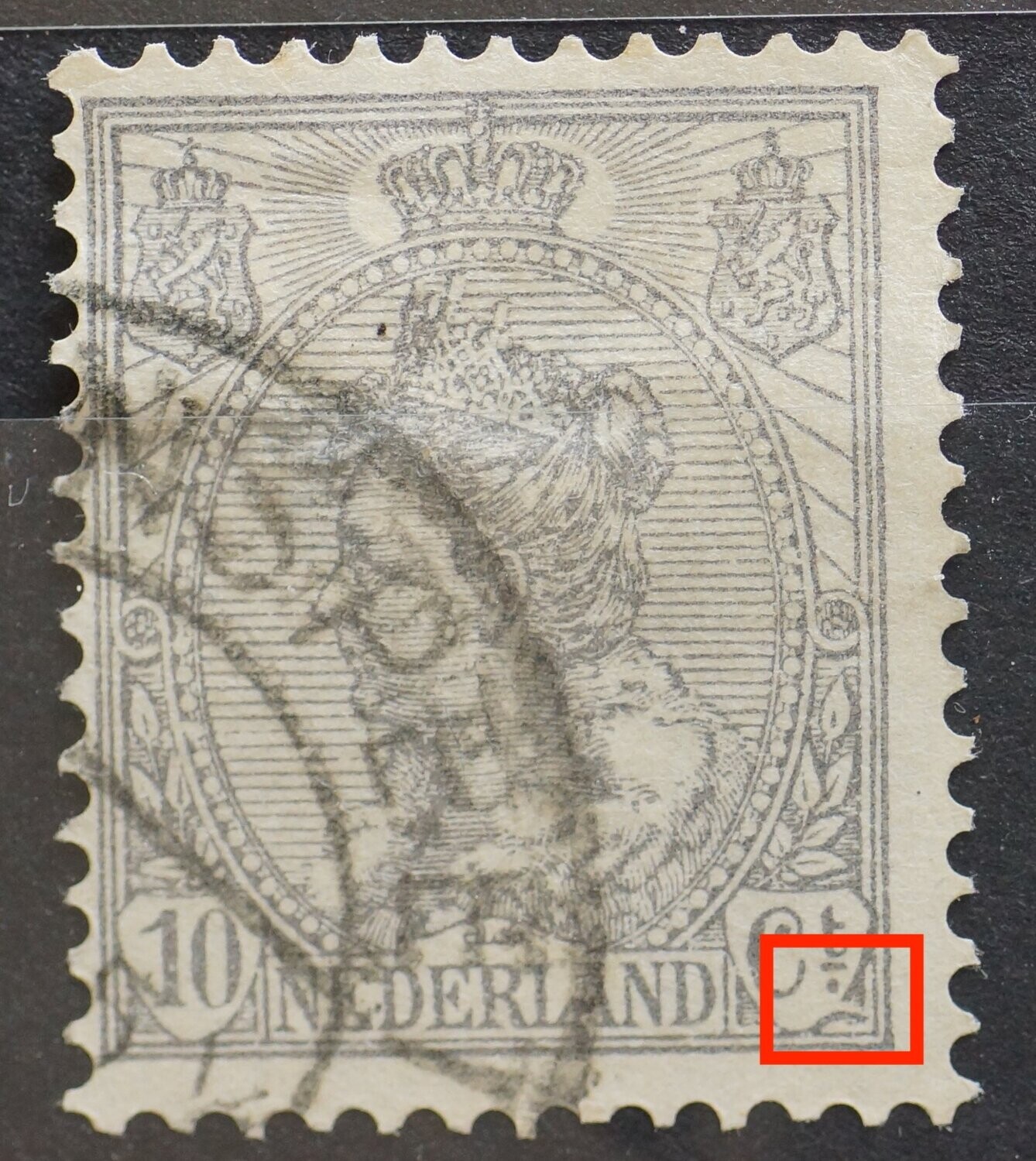 NVPH 62 - beschadiging in schild (Ct.)