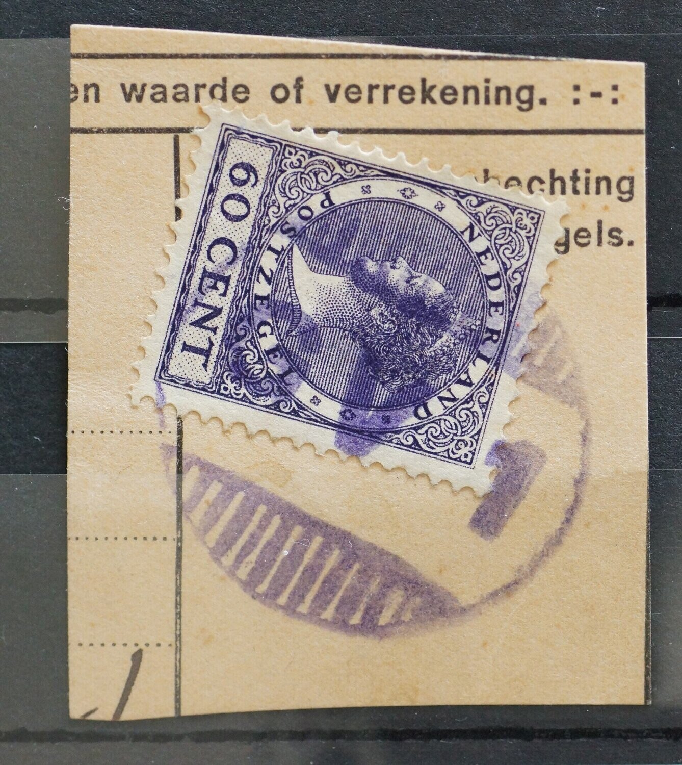 gummistempel GV 1 op NVPH 162
