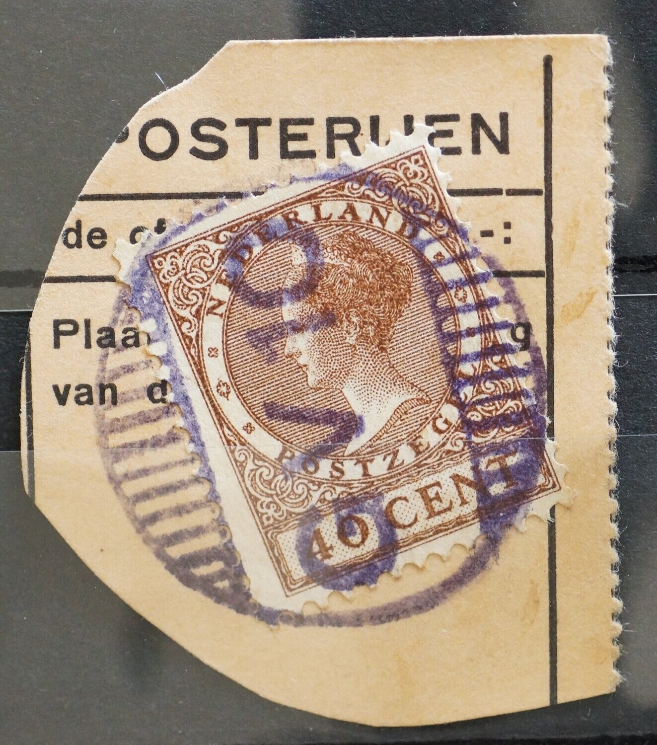 gummistempel GV 10 op NVPH 160