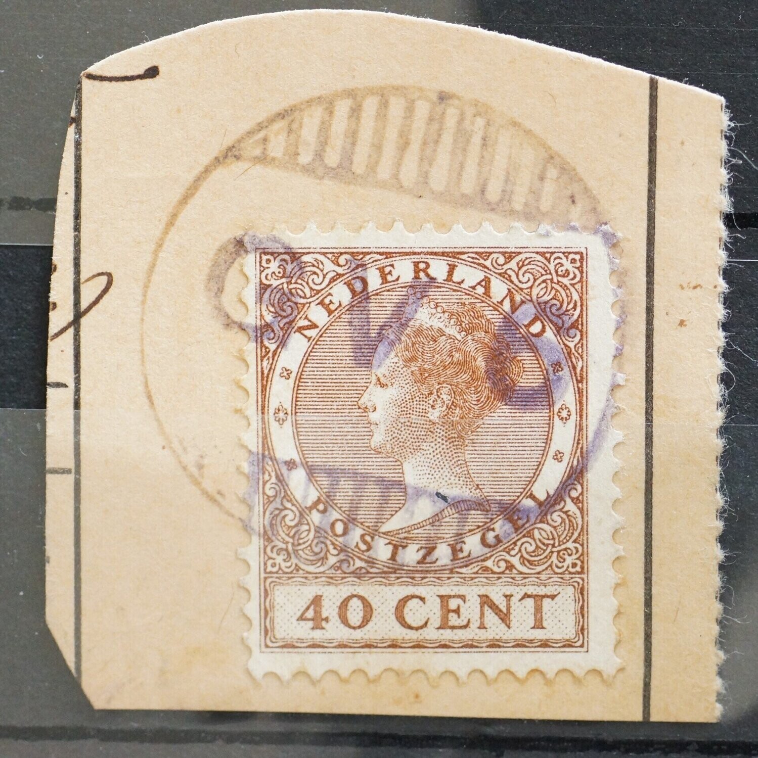 gummistempel GV 6 op NVPH 160