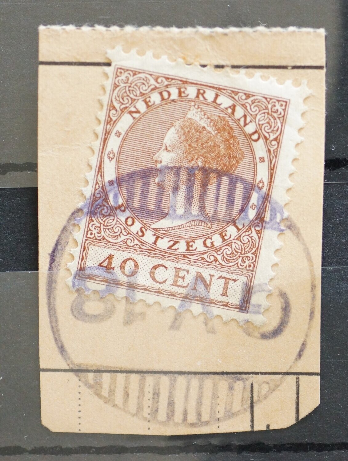 gummistempel GV 18 op NVPH 160