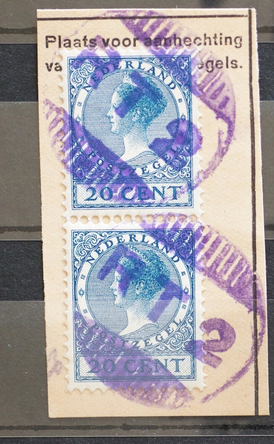 gummistempel RT 2 op NVPH 156 (paar)