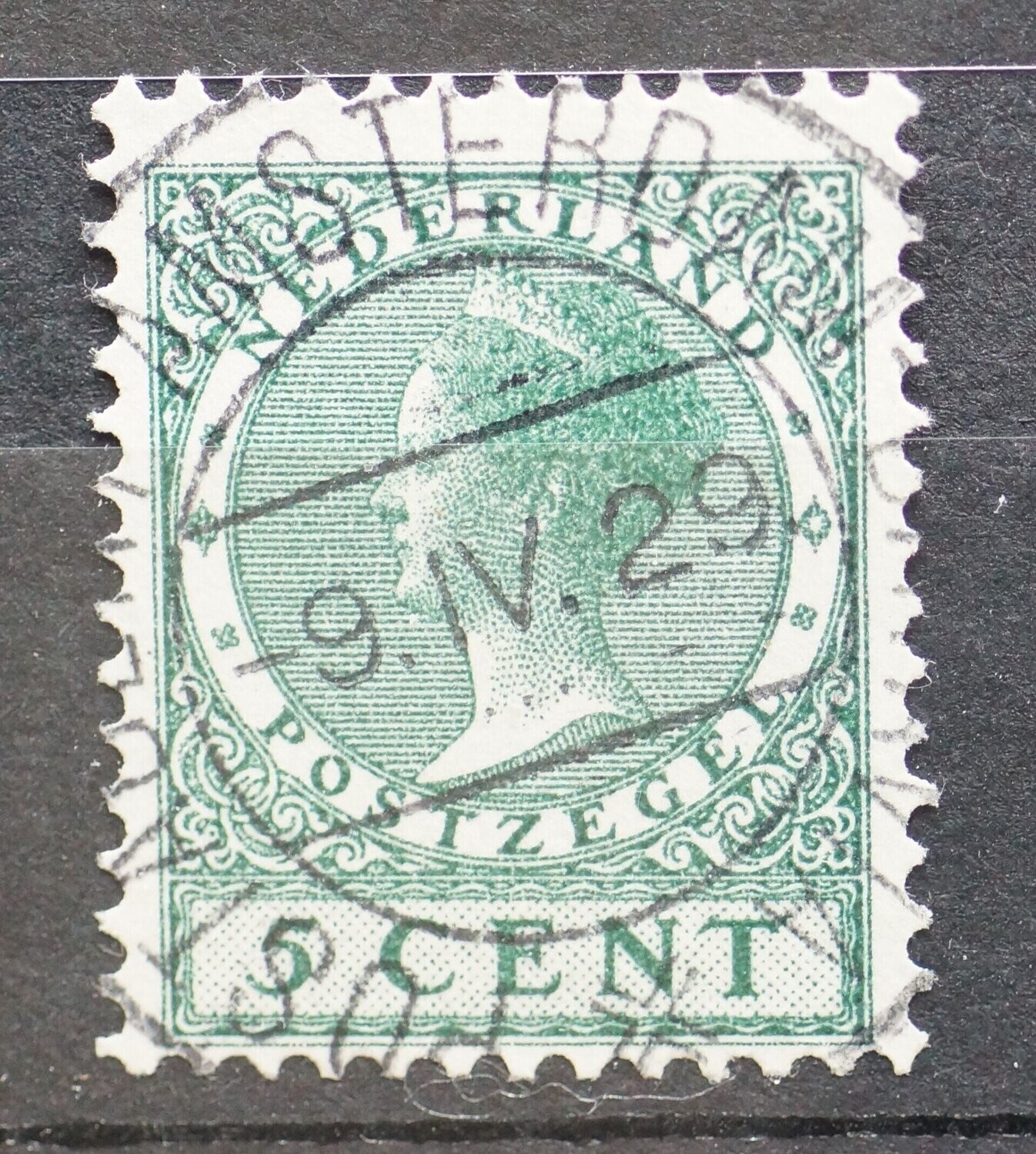 Postagent Amsterdam-Batavia op NVPH 177