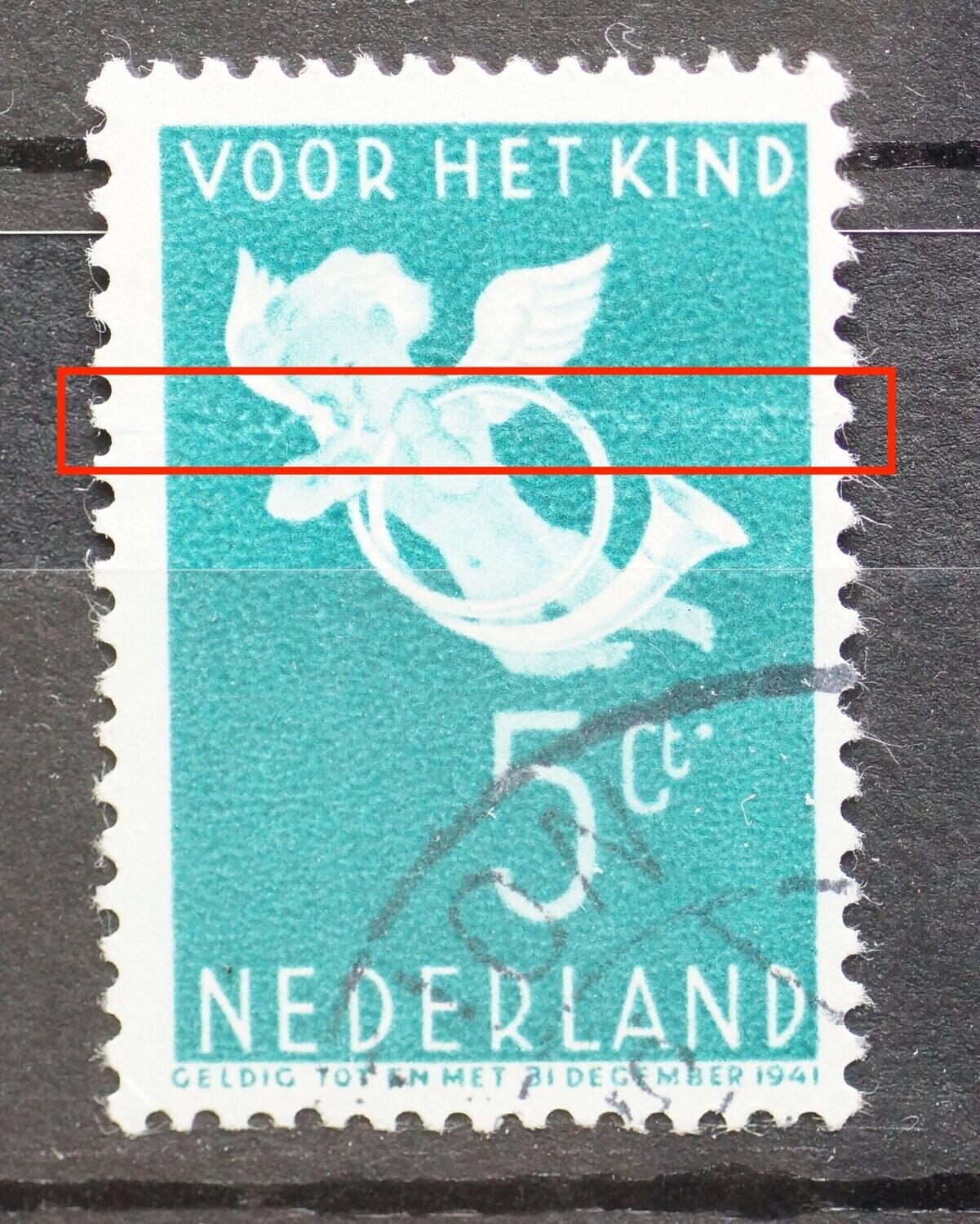 NVPH 290 - horizontale streep/watervlek