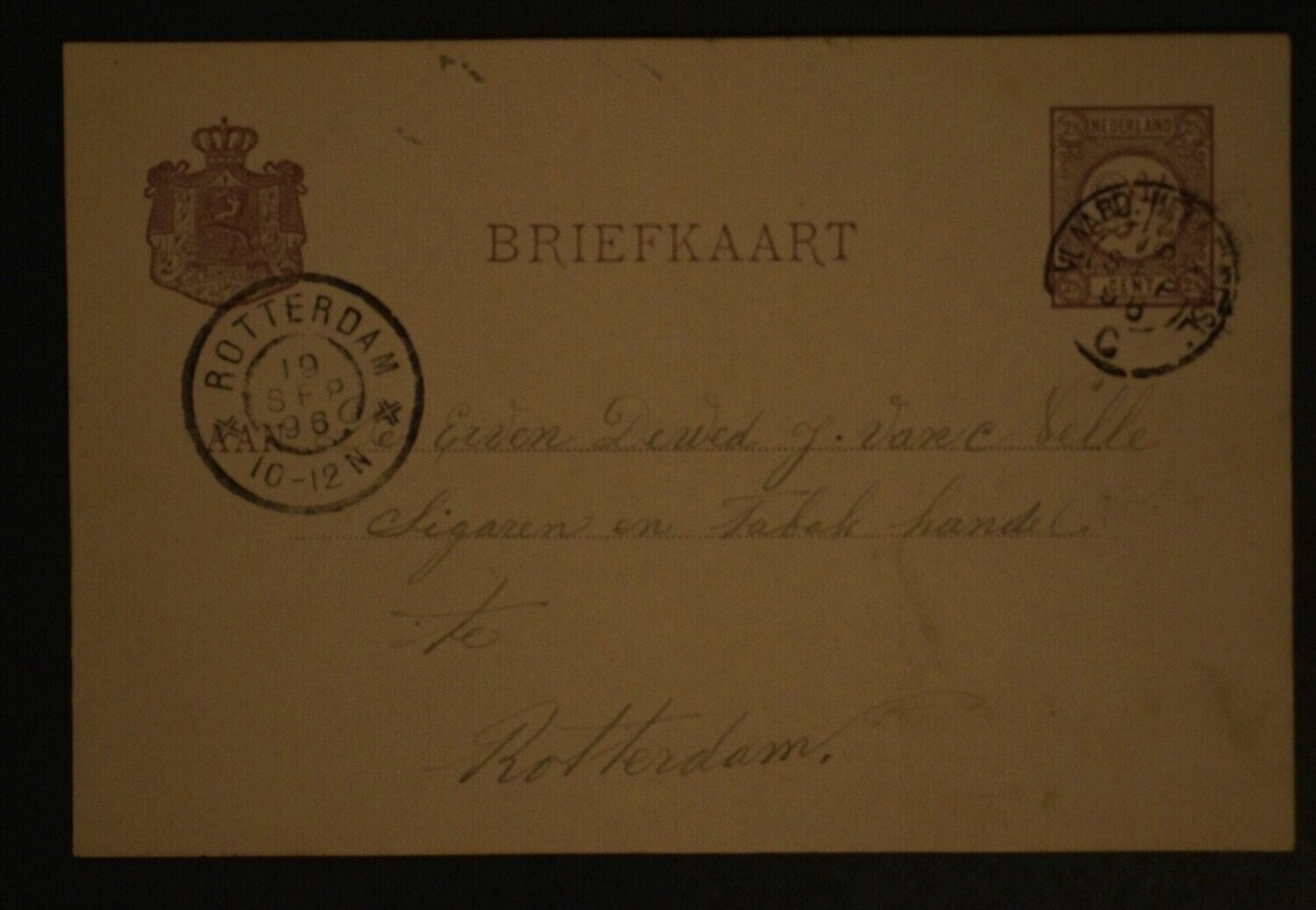 kleinrond Vlaard:-Hellevoetsl: C op nette briefkaart