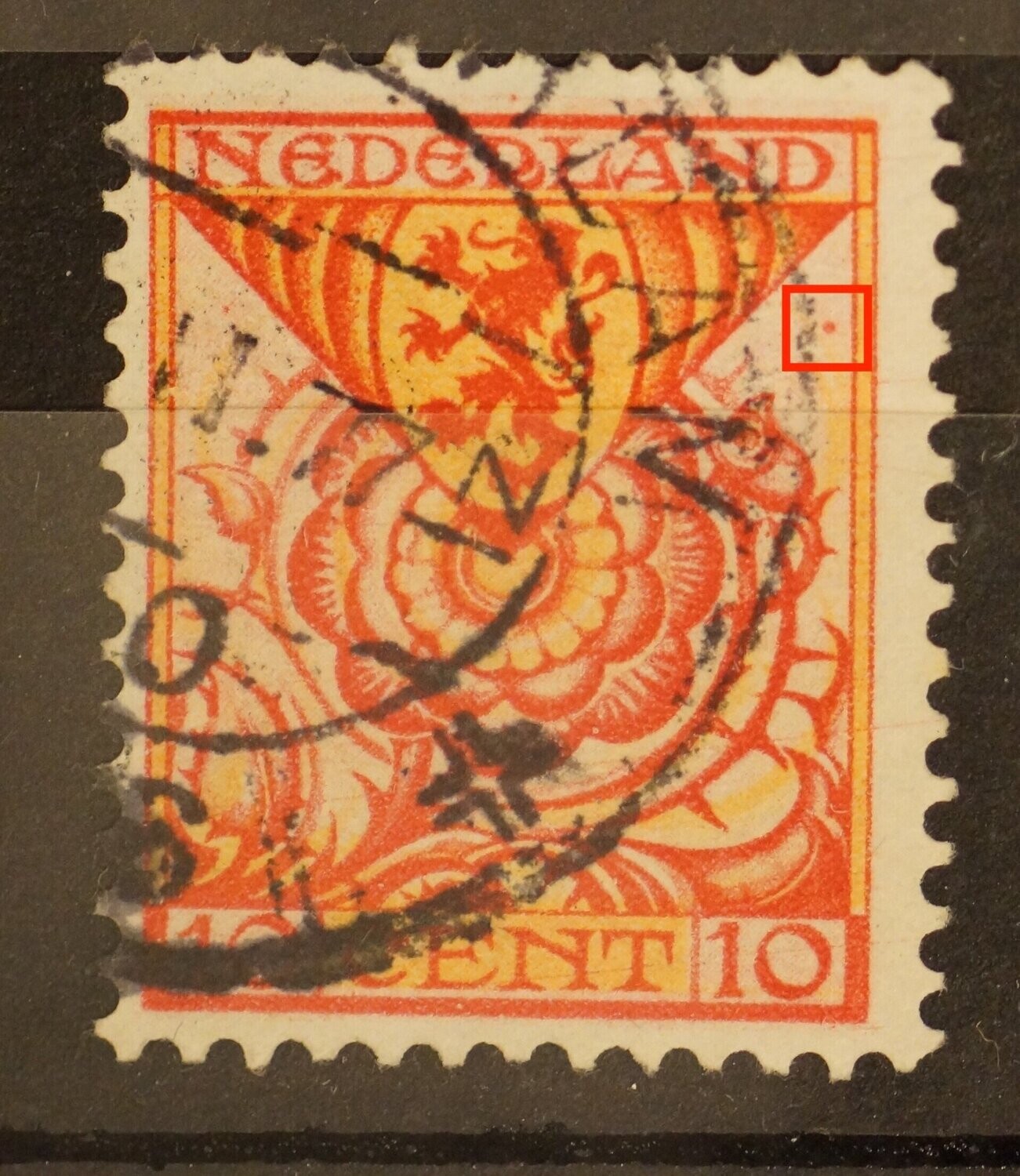 NVPH 168 - rode stip rechts