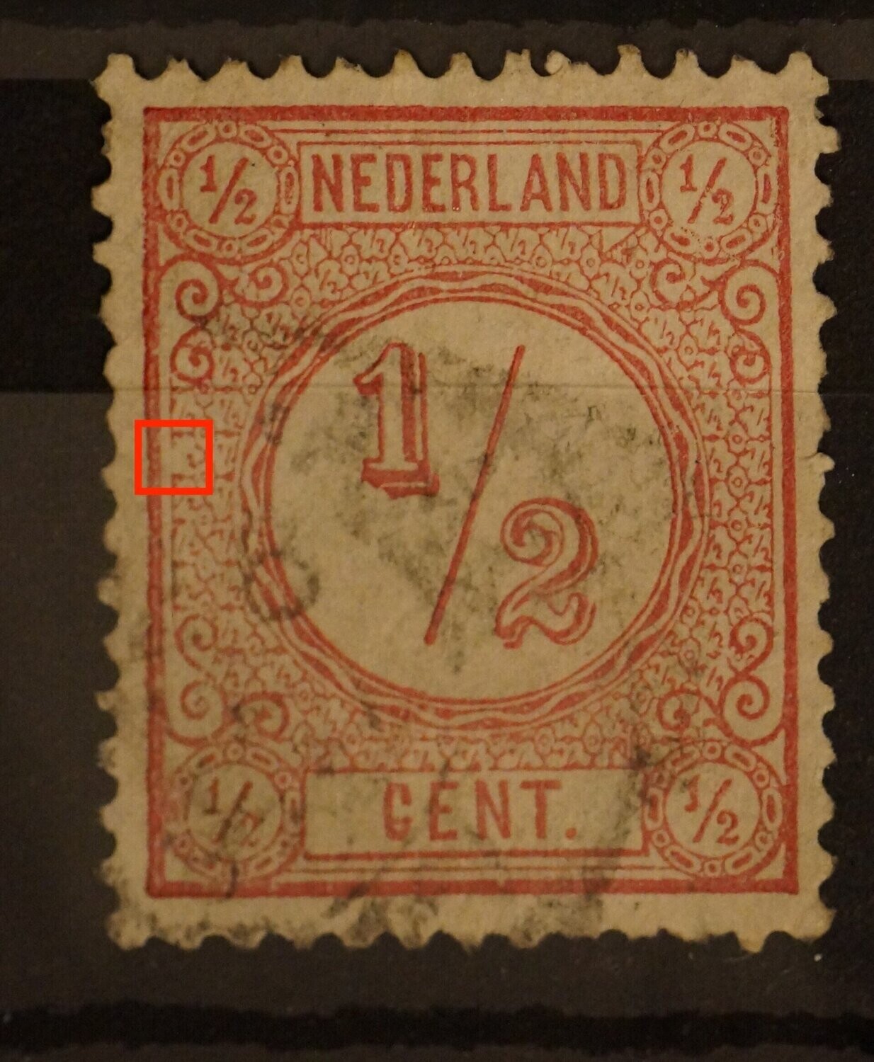 NVPH 30 - witte vlek in linker zijde