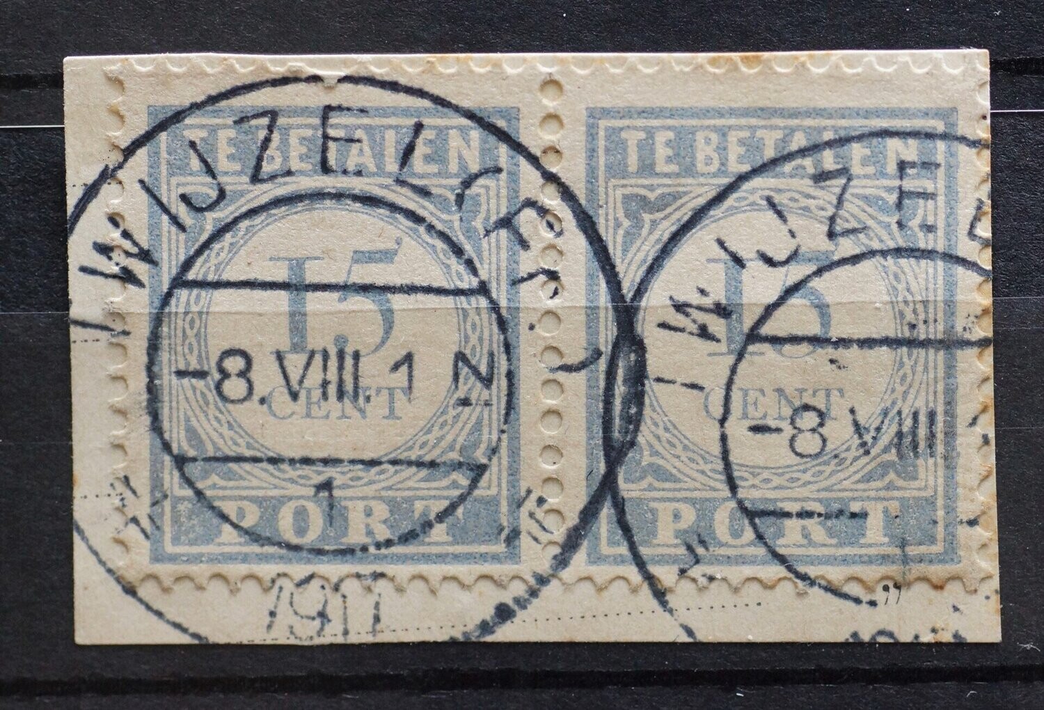 Twijzel (Fr.) 1 op NVPH P57 (paar)