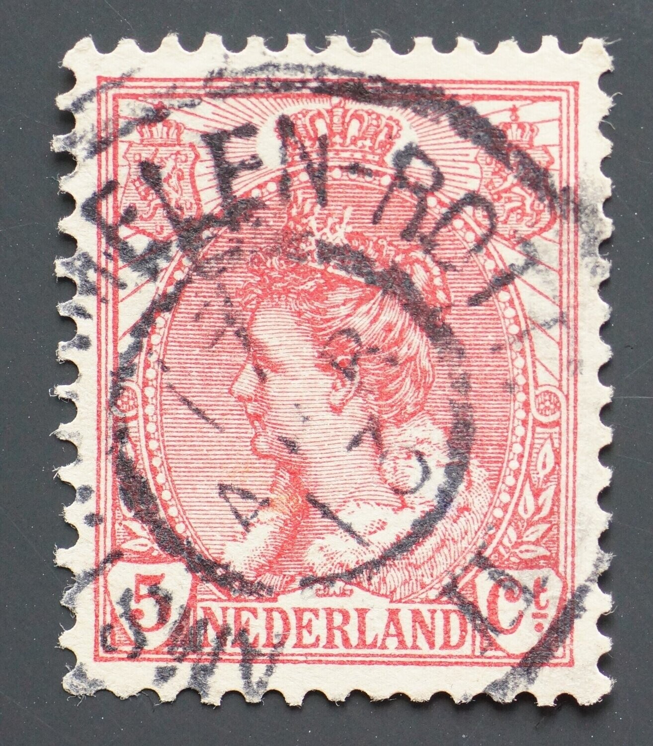 Zeldzaam Groorond Amst:-Harmelen-Rott: II op NVPH 60