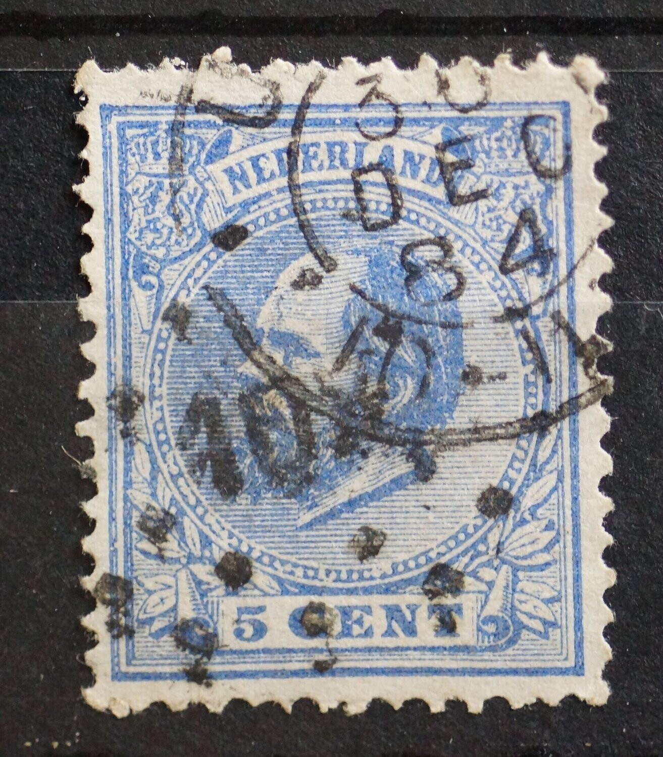 107 (Utrecht) op NVPH 19, tevens kleinrond