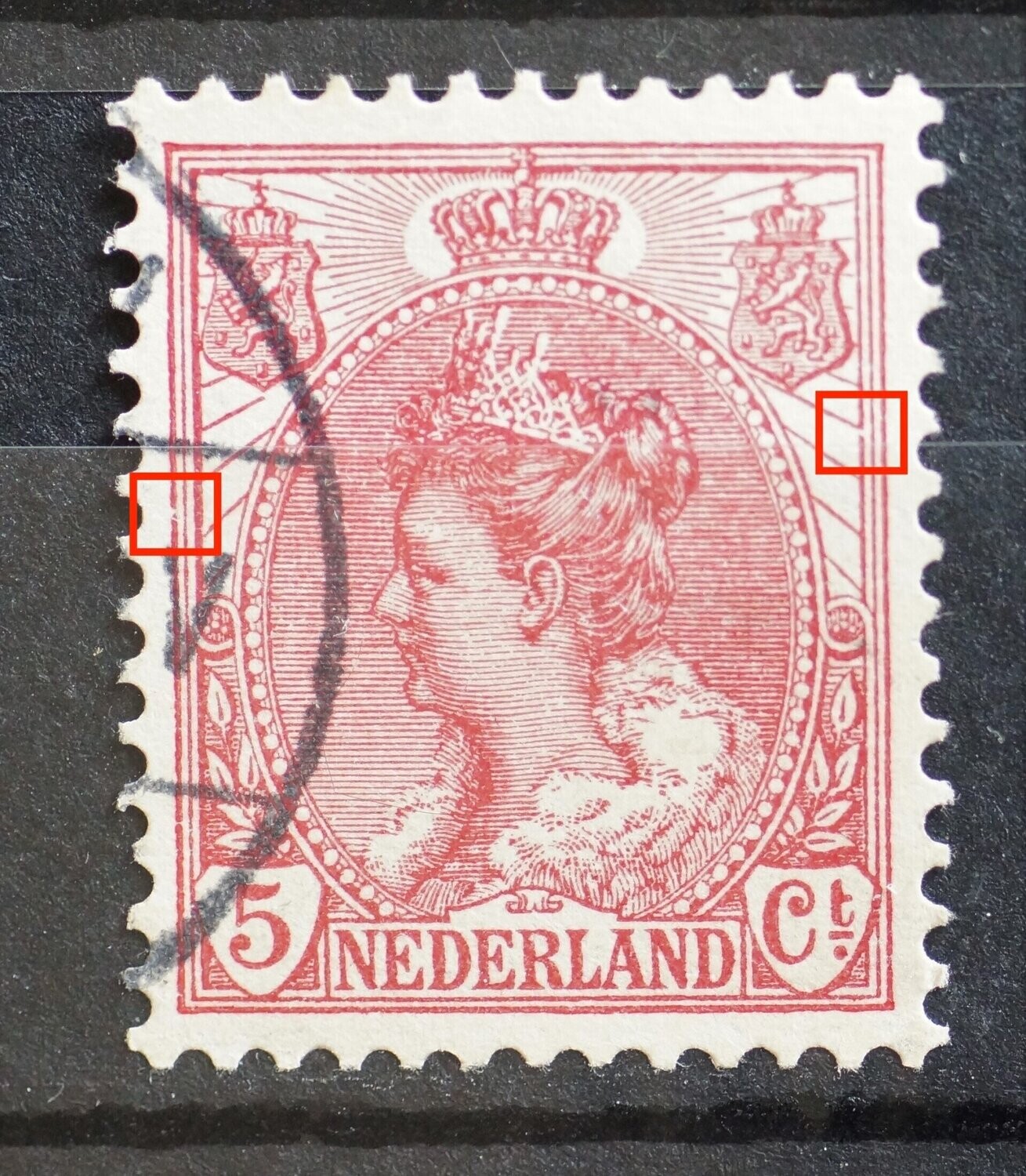 NVPH 60 - breukjes in kaderlijnen (links en rechts)