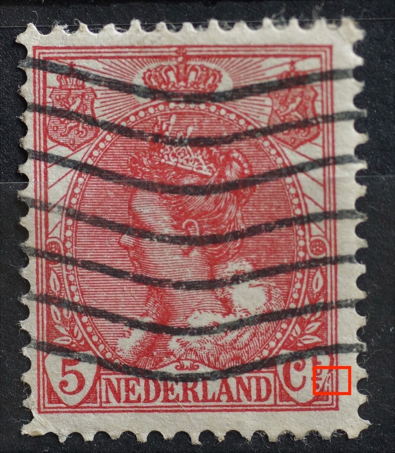 NVPH 60 - beschadigingen rechts van Ct.