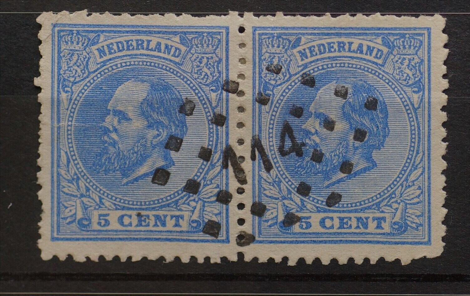 114 (Vianen) op NVPH 19 (paar)