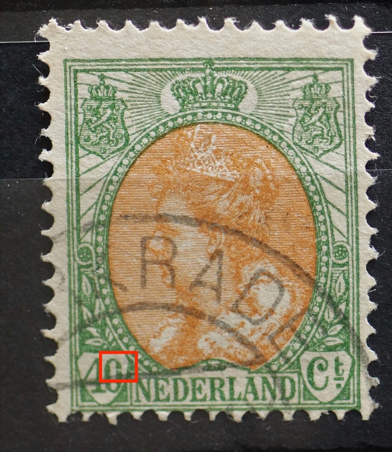 NVPH 73 - breuk in 0 van 40