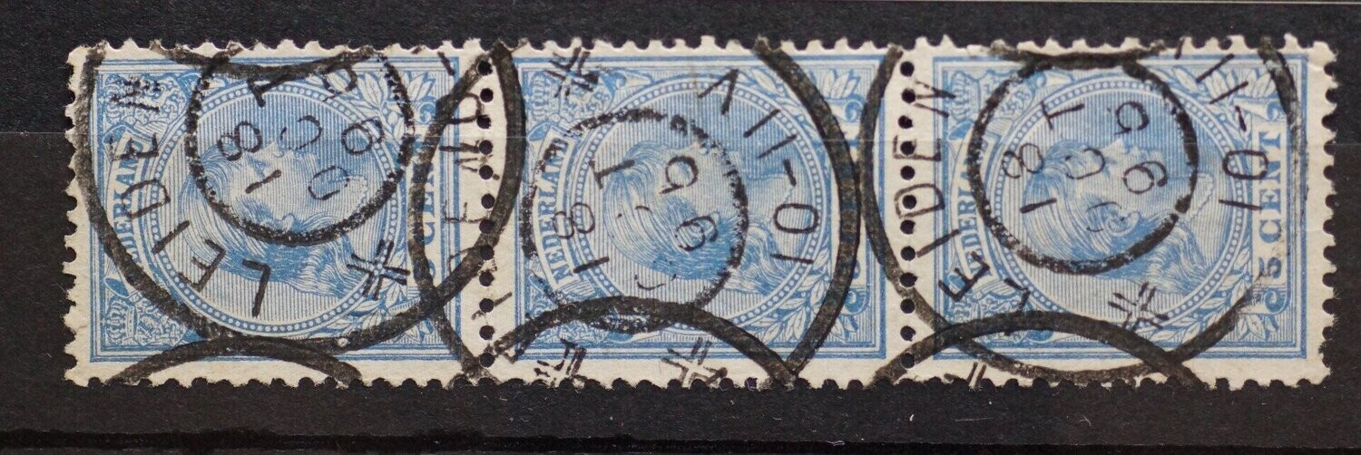 Leiden op NVPH 35 (strip van 3)
