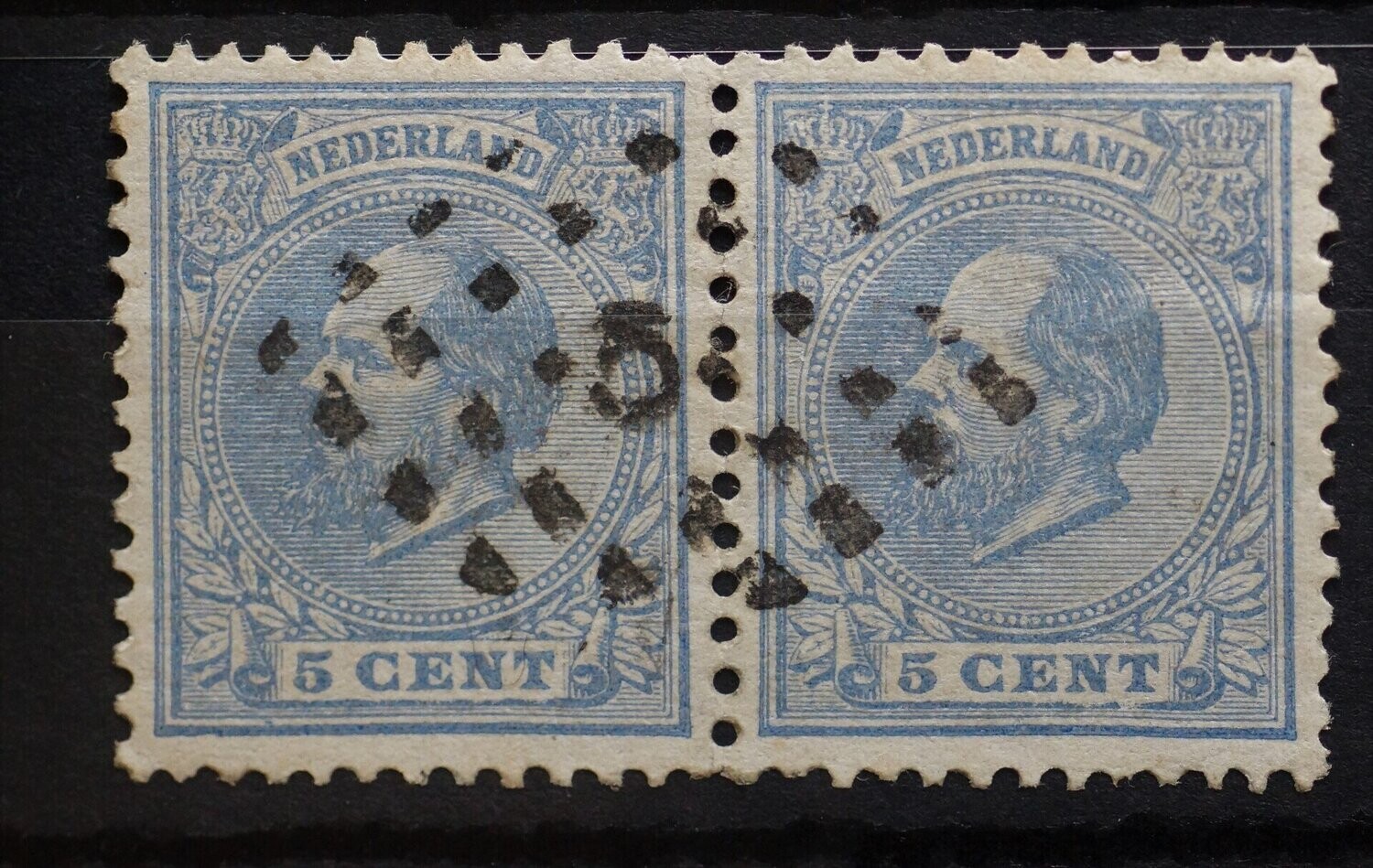 5 Amsterdam) op NVPH 19 (paar)