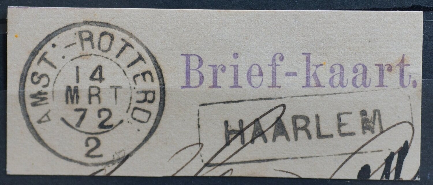 traject Amst:-Rotterd: 2 en haltestempel Haarlem