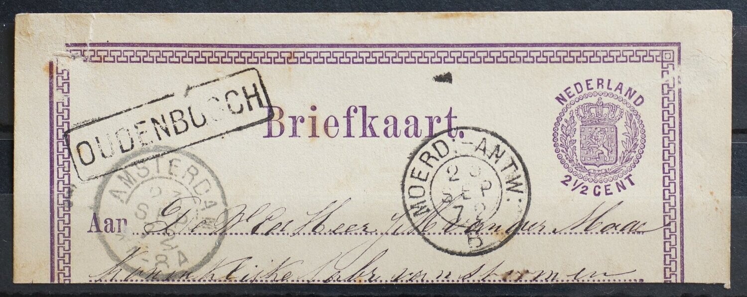 traject Moerd:-Antw: B en haltestempel Oudenbosch