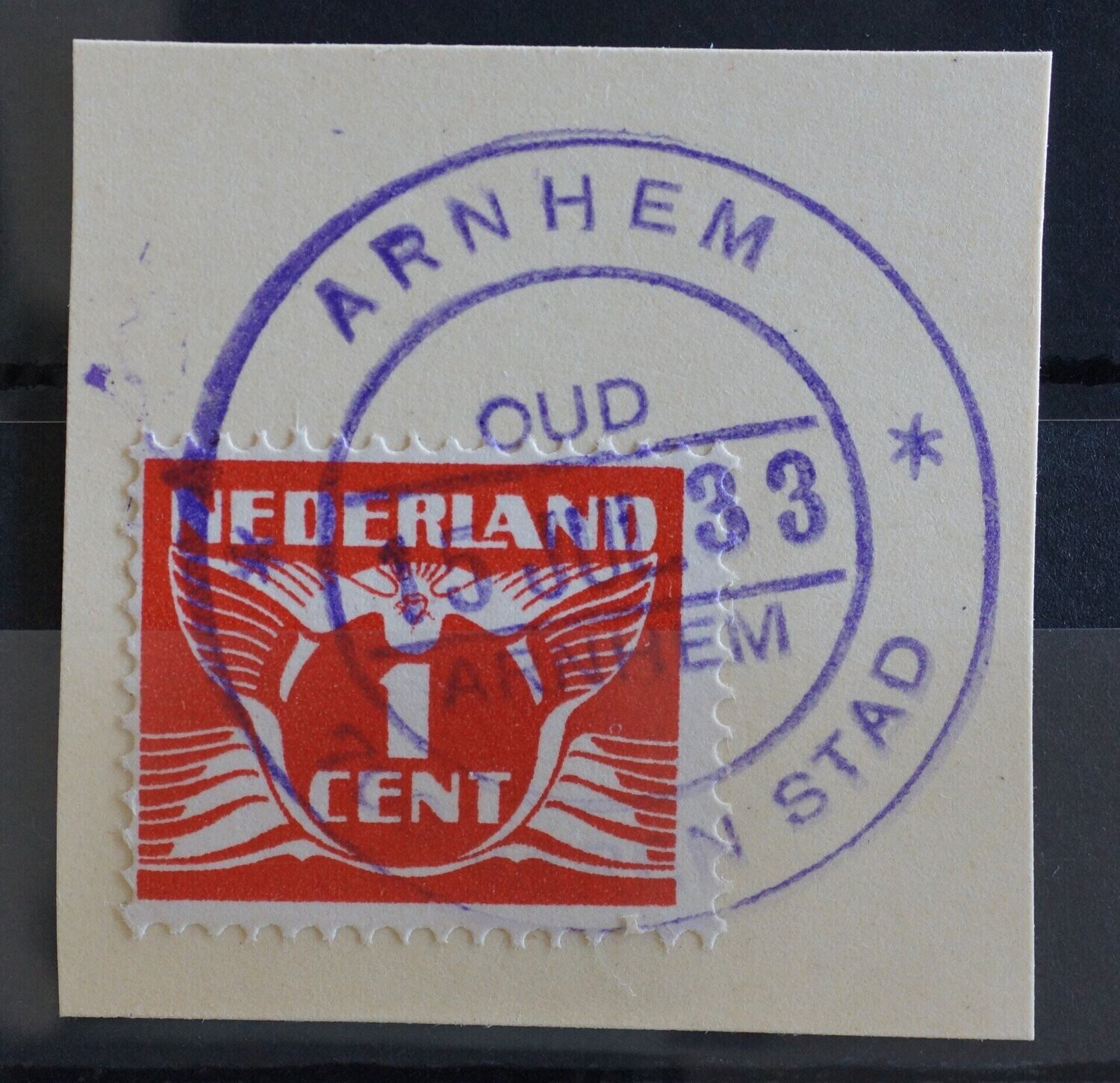 gelegenheidsstempel Oud Arnhem 1933 op NVPH 170