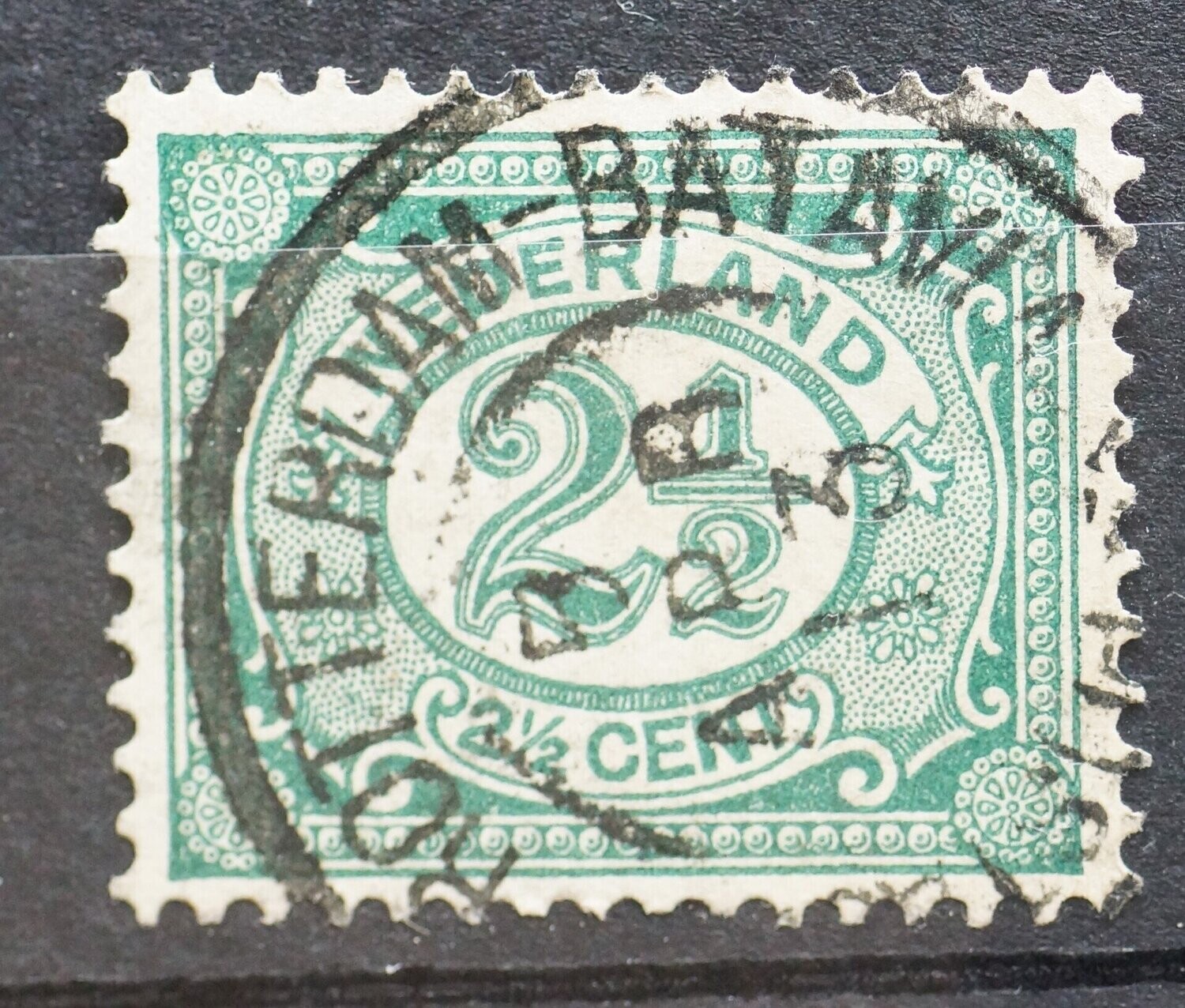 Postagent Rotterdam-Batavia op NVPH 55