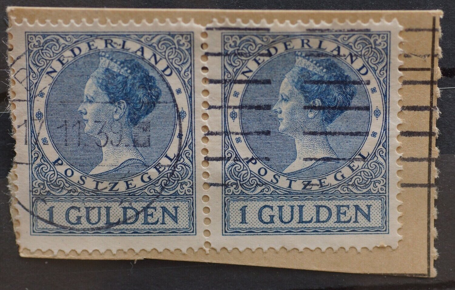 Postwisselstempel Bergum 1939 op NVPH 163 (paar)
