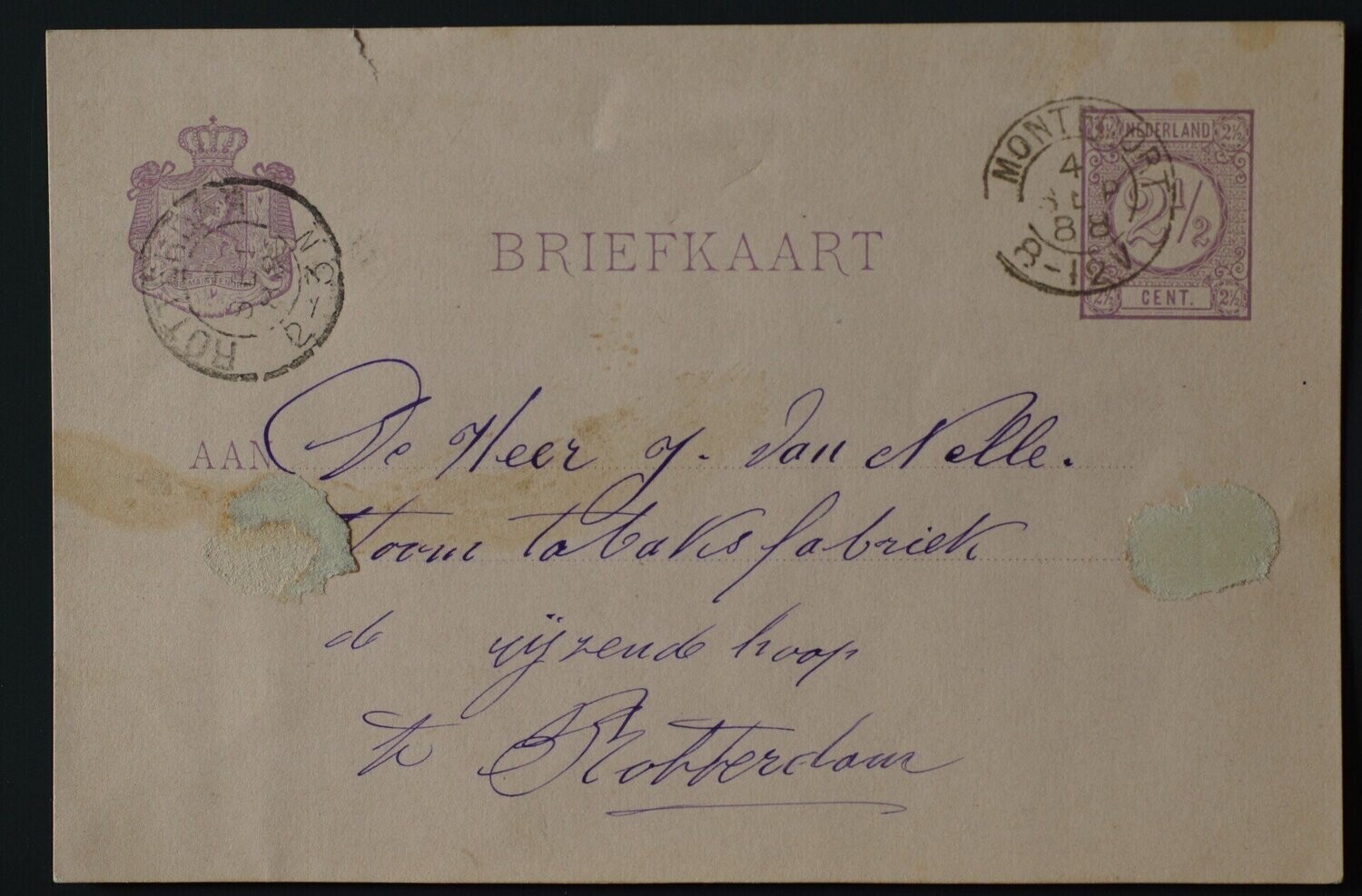 Montfoort op briefkaart naar Rotterdam