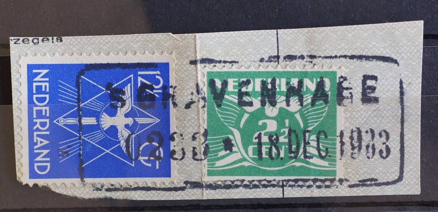 administratief stempel (Giro ?) Den Haag op NVPH 174 en 256