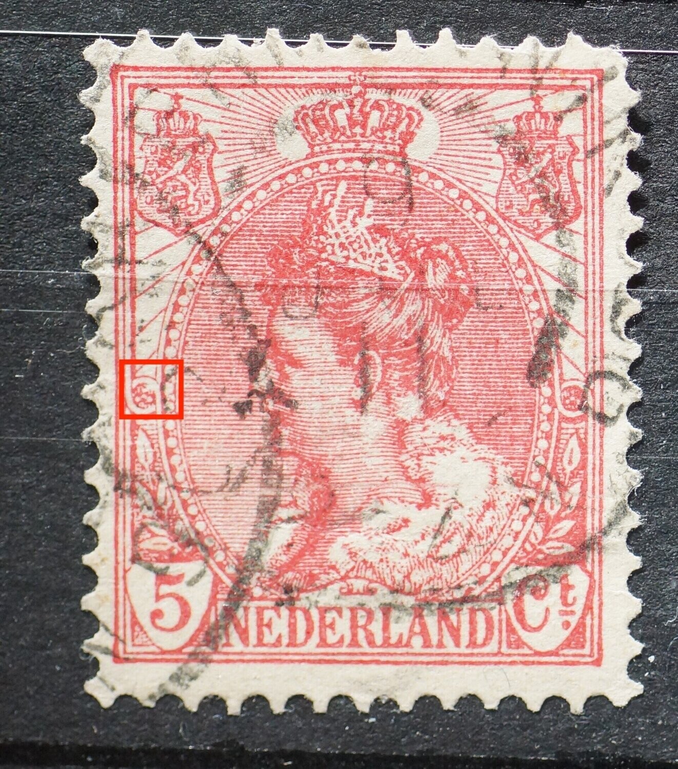 NVPH 60 - witte vlek in linker rozet