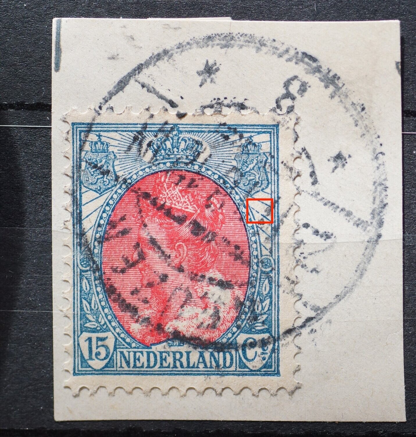 NVPH 65 - breuk in straal rechts