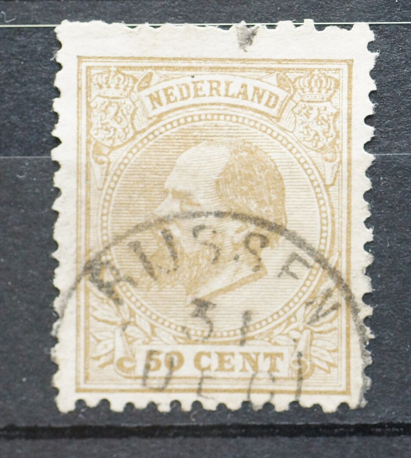 Tweeletterstempel Rijssen op NVPH 28