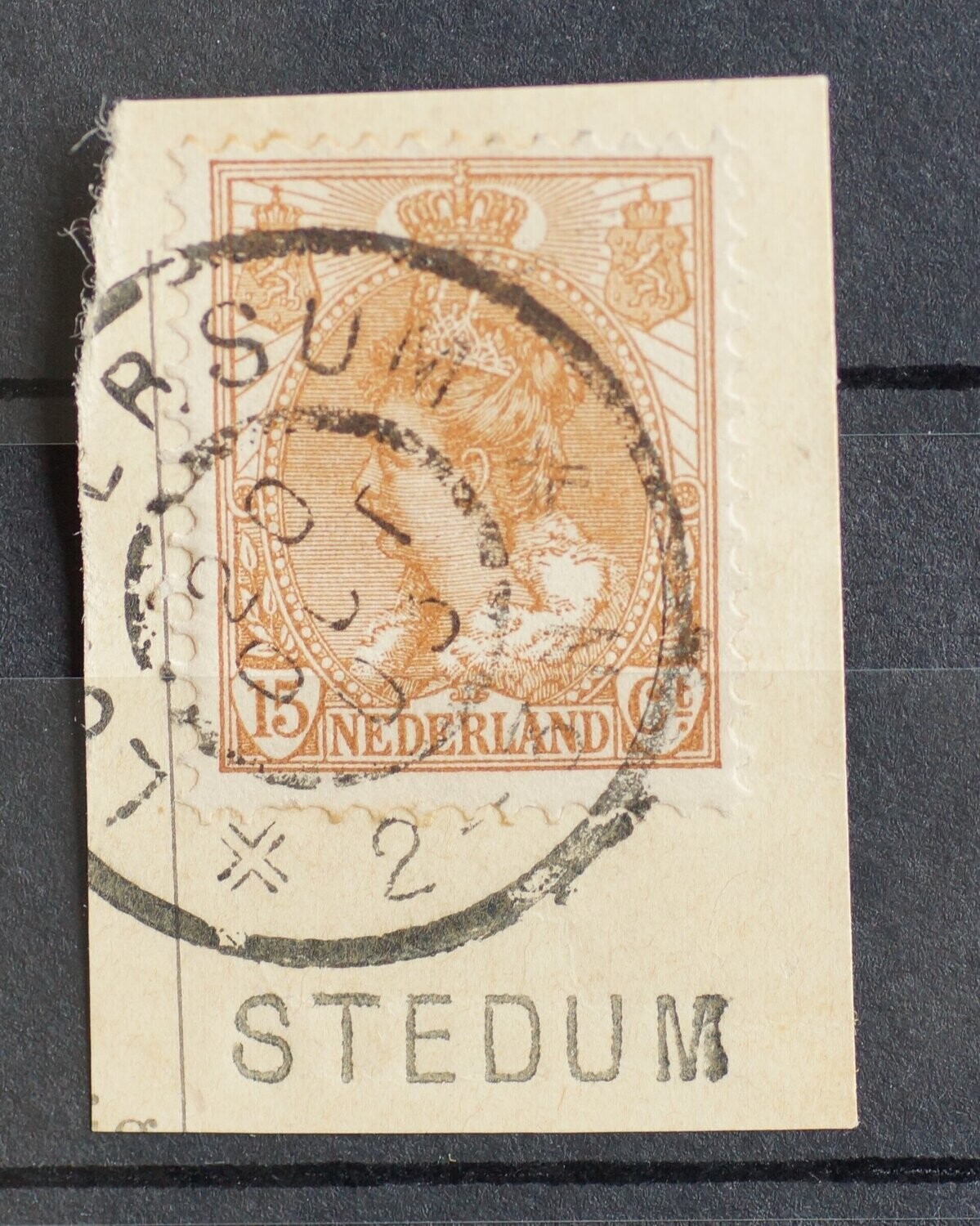 Loppersum en kantoornaamstempel Stedum, NVPH 61