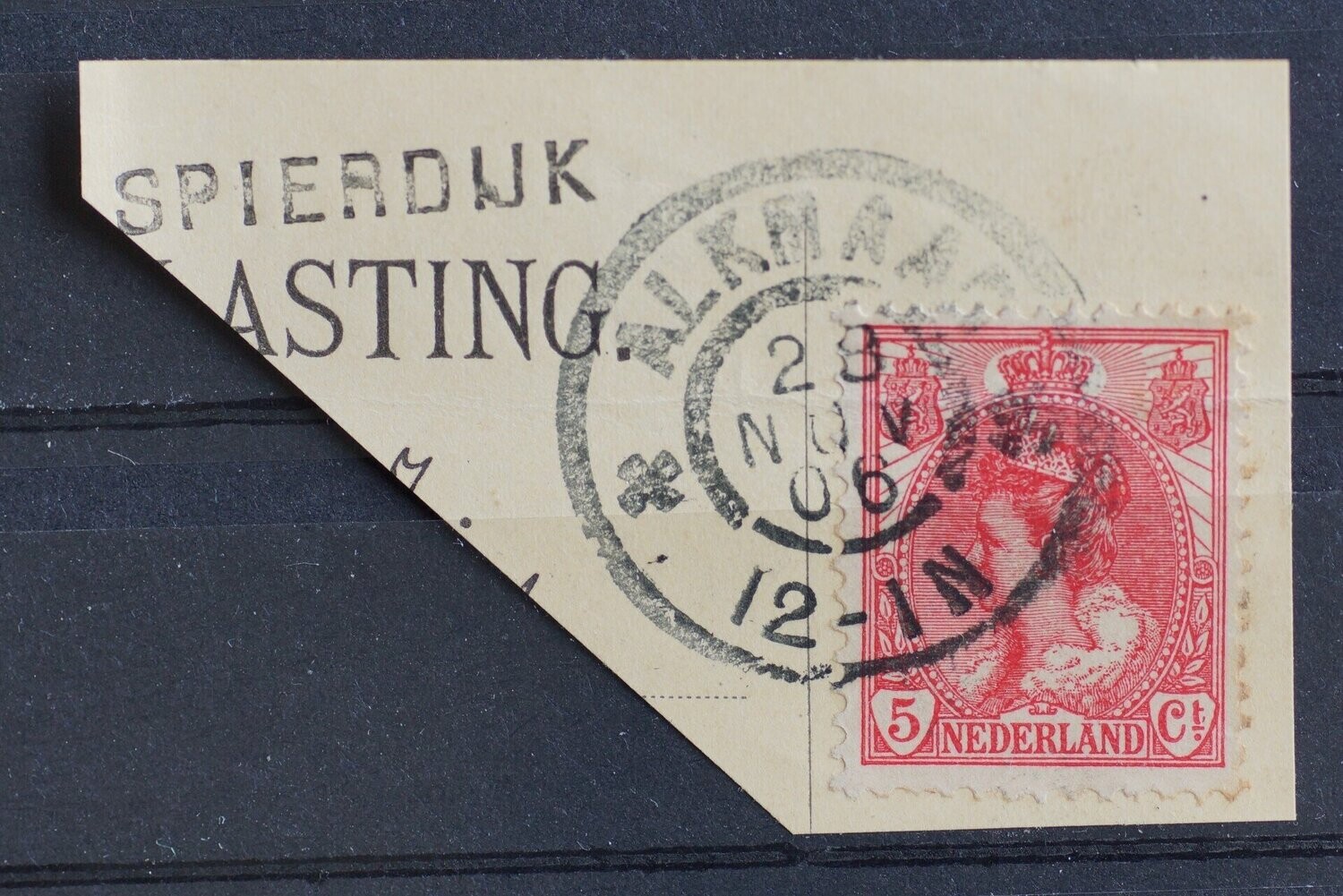 Alkmaar en kantoornaamstempel Spierdijk, NVPH 60
