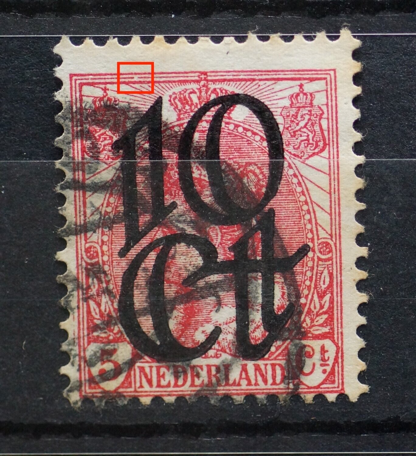 NVPH 117 - breuk in kaderlijn boven